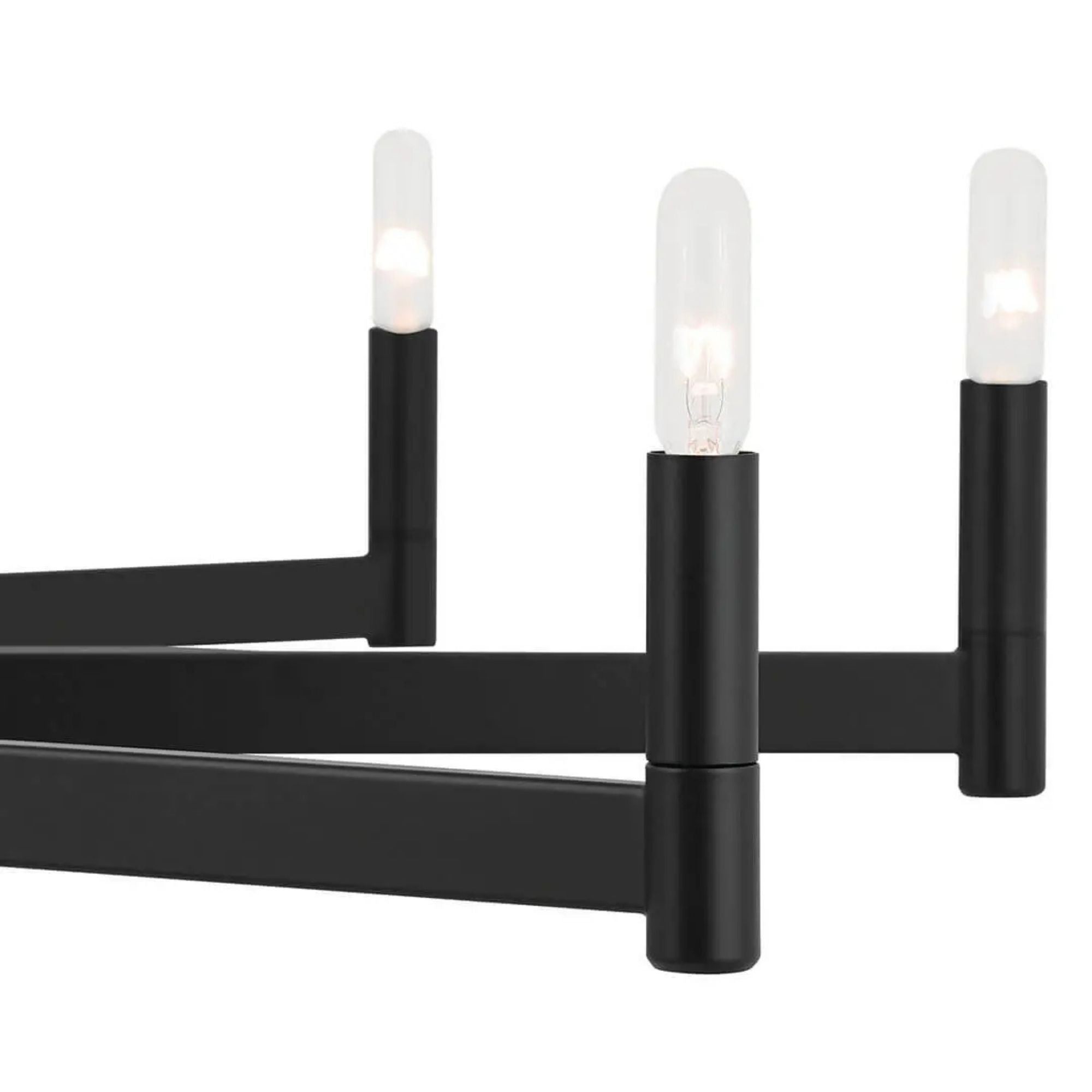 Erzo 48" 10-Light Chandelier, Black Finish