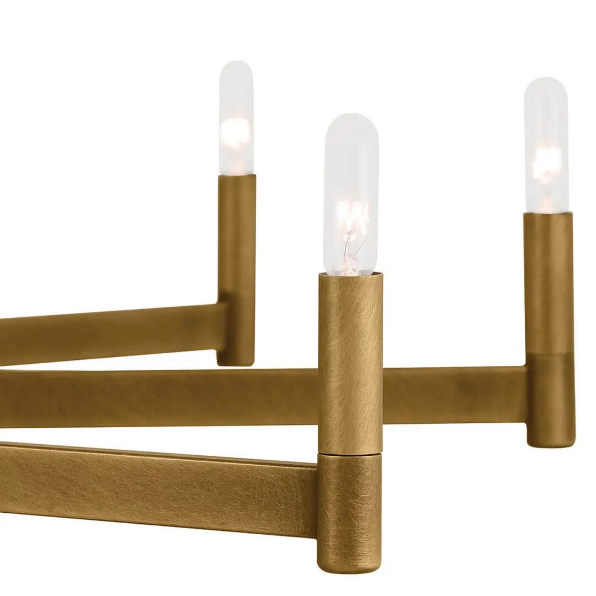 Erzo 48" 10-Light Chandelier, Natural Brass Finish