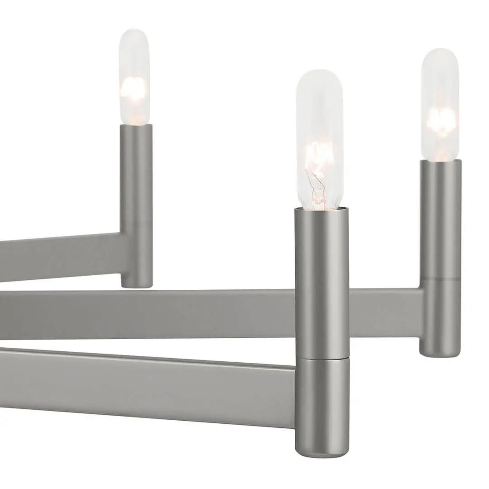 Erzo 48" 10-Light Chandelier, Satin Nickel Finish