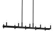 Erzo 50" 10-Light Linear Chandelier, Black Finish