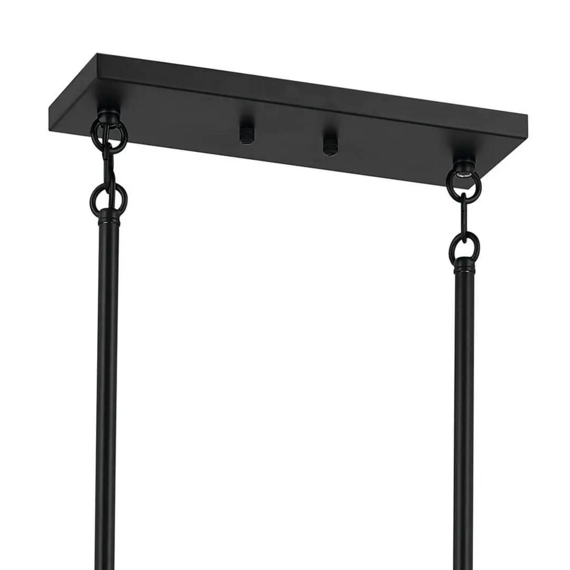 Erzo 50" 10-Light Linear Chandelier, Black Finish