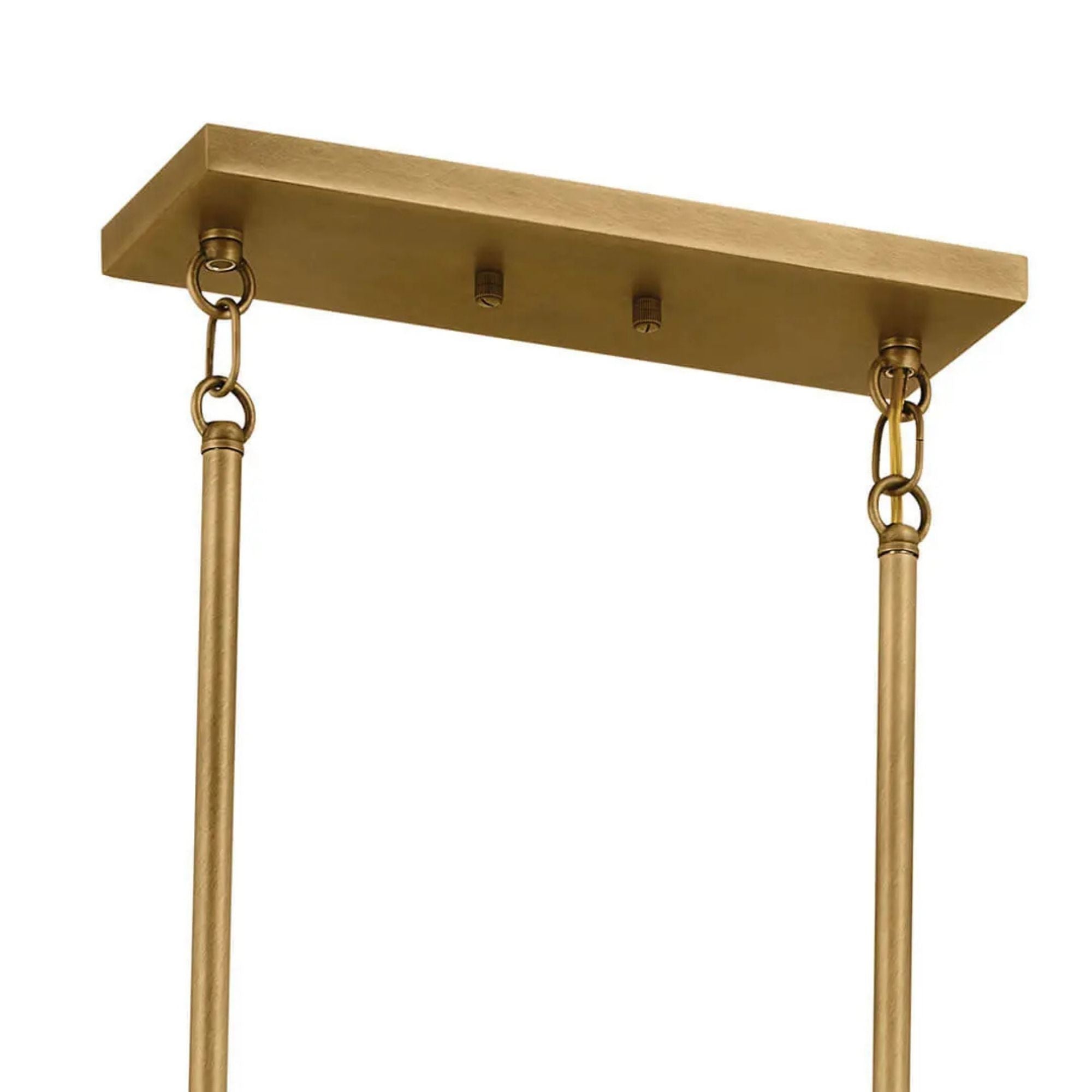 Erzo 50" 10-Light Linear Chandelier, Natural Brass Finish
