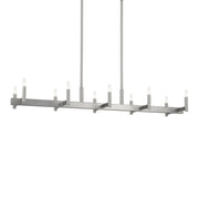 Erzo 50" 10-Light Linear Chandelier, Satin Nickel Finish