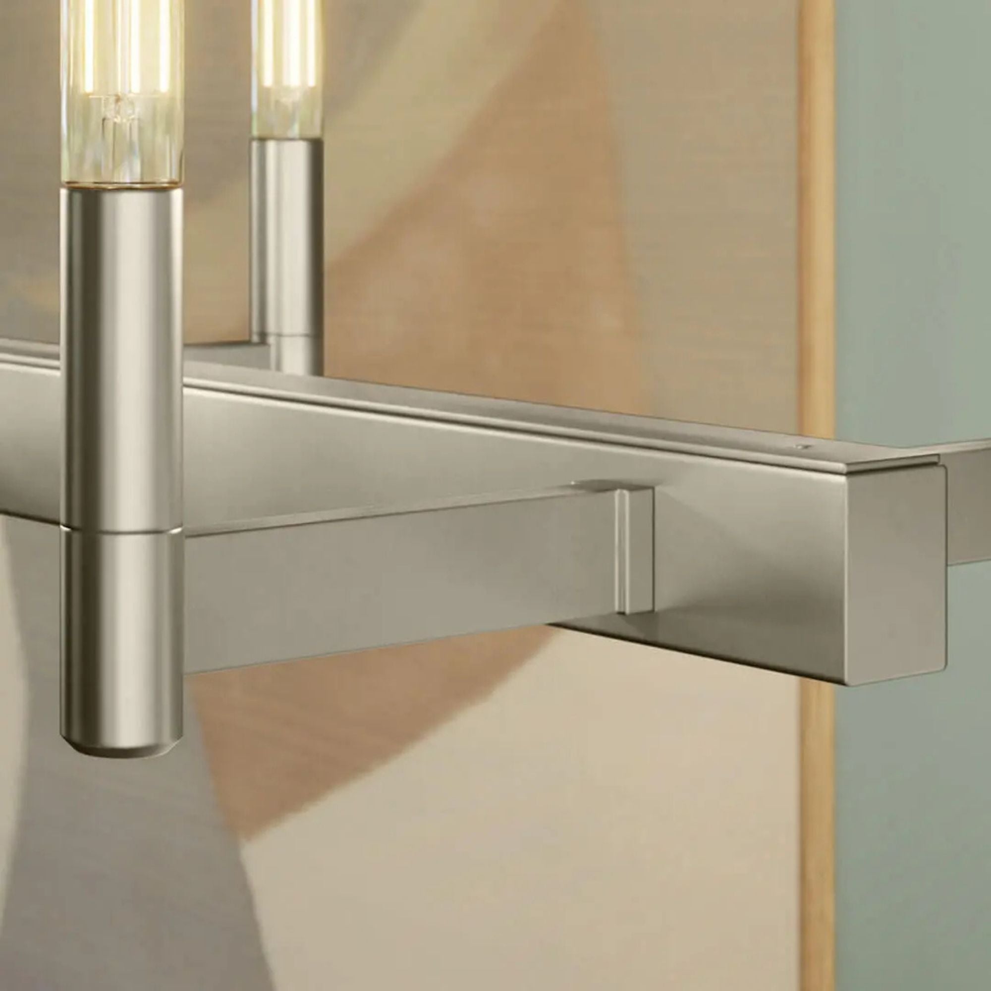 Erzo 50" 10-Light Linear Chandelier, Satin Nickel Finish