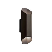 Kichler Estella 16.5 in. LED Outdoor Sconce, Textured Architectural Bronze with Clear Tempered Glass