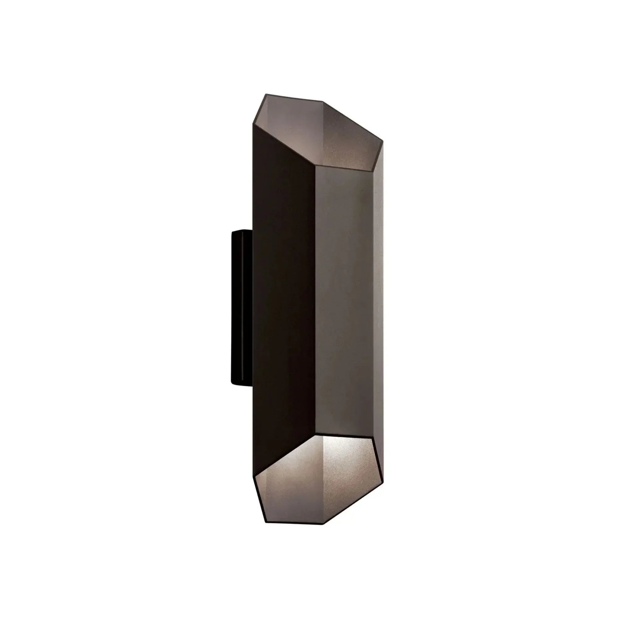 Kichler Estella 16.5 in. LED Outdoor Sconce, Textured Architectural Bronze with Clear Tempered Glass