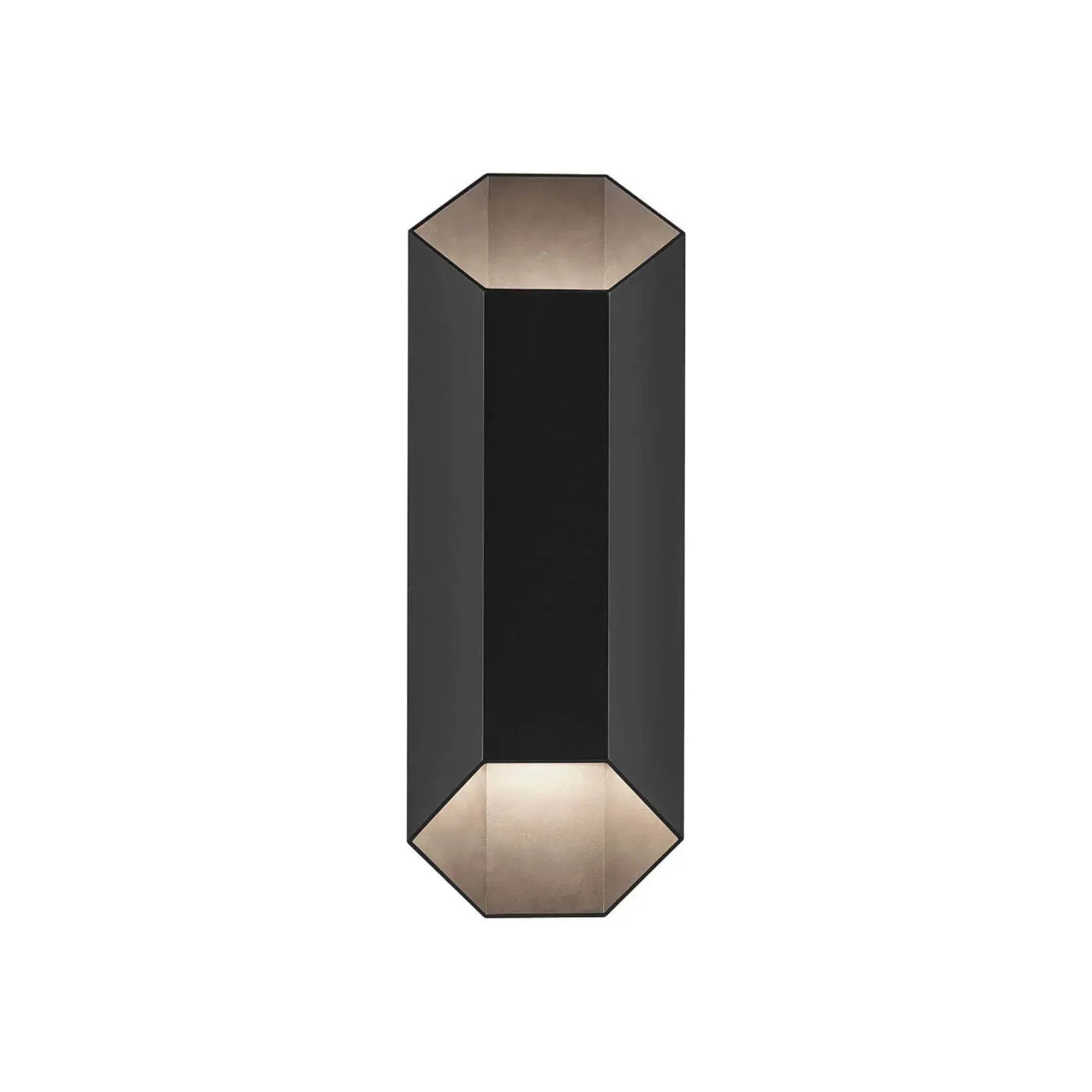 Kichler Estella 16.5 in. Outdoor Sconce, Black with Metal Hexagon Shade