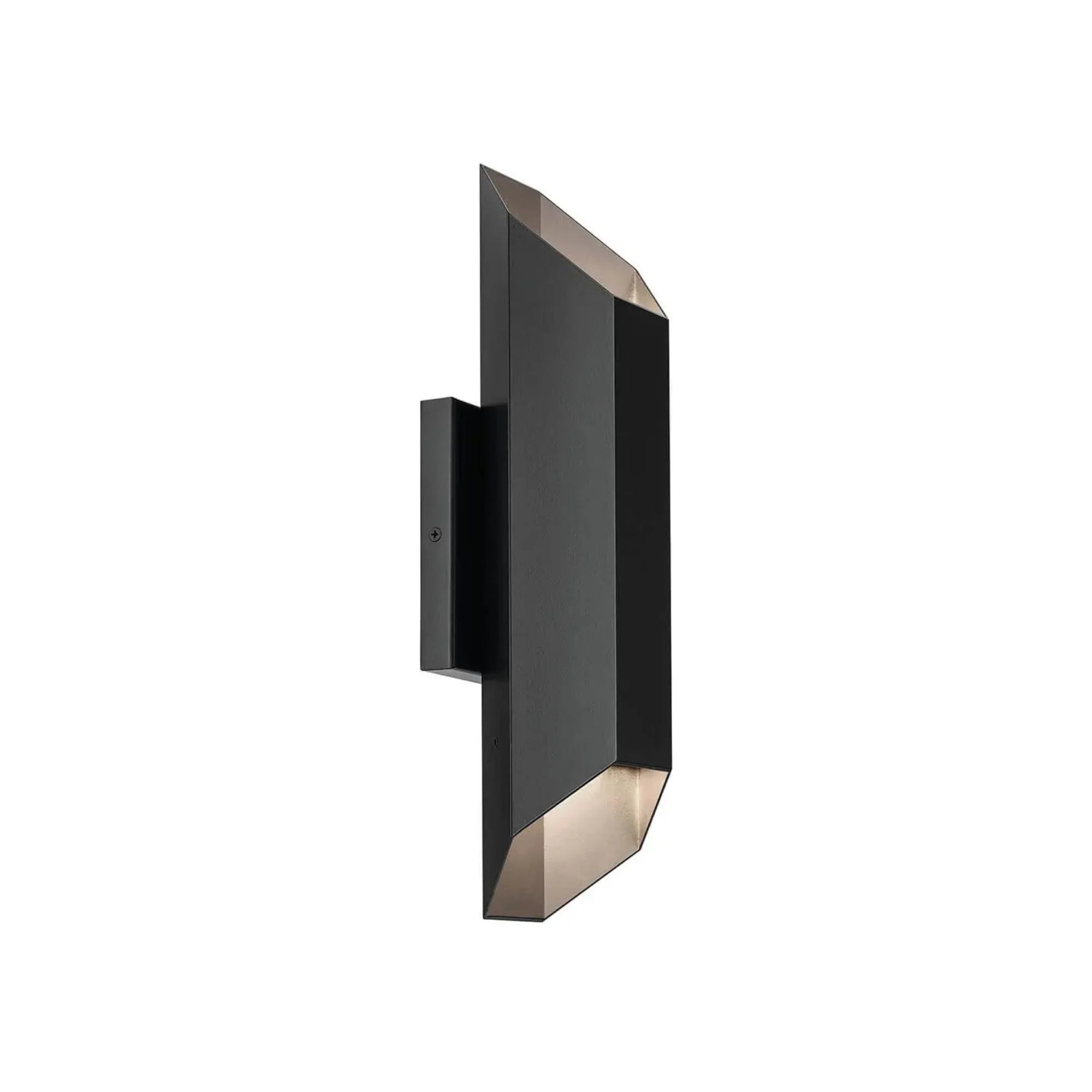 Kichler Estella 16.5 in. Outdoor Sconce, Black with Metal Hexagon Shade