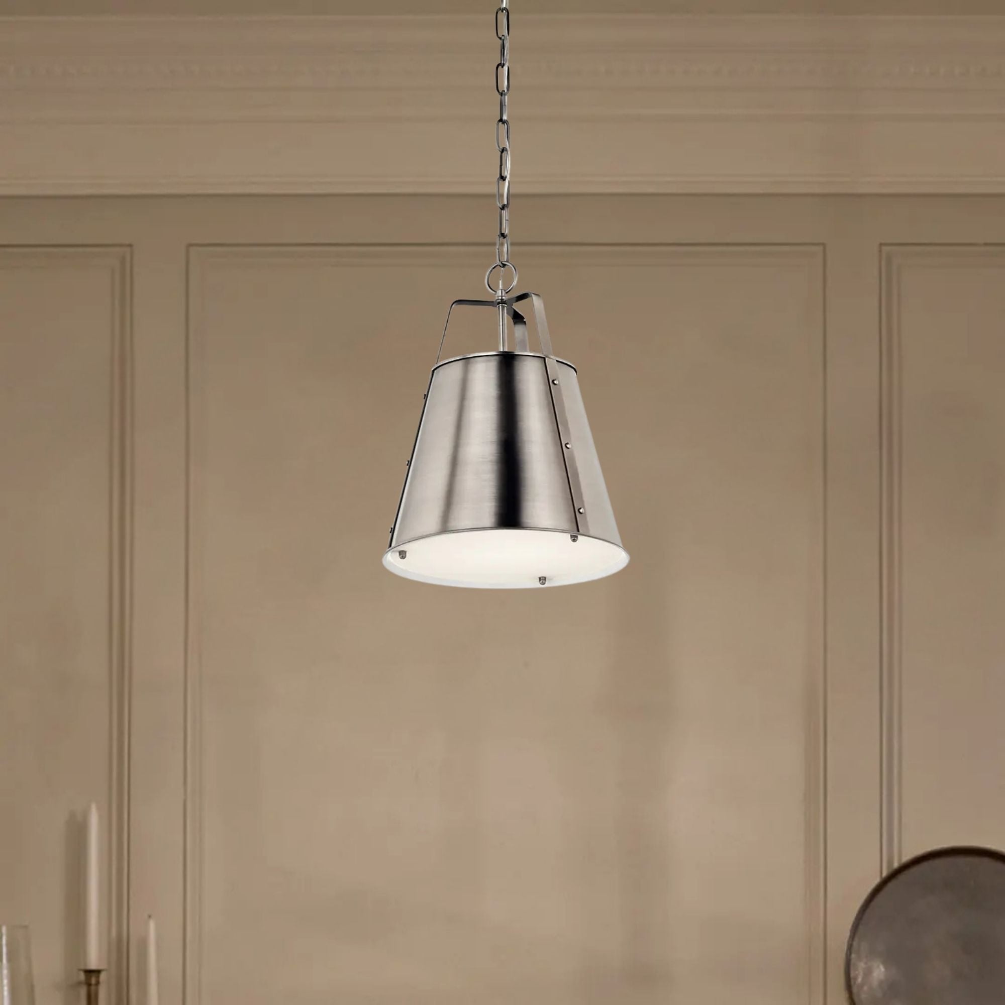 Etcher 13" Pendant, Classic Pewter Finish