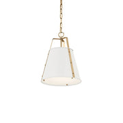 Etcher 13" Pendant, White Finish
