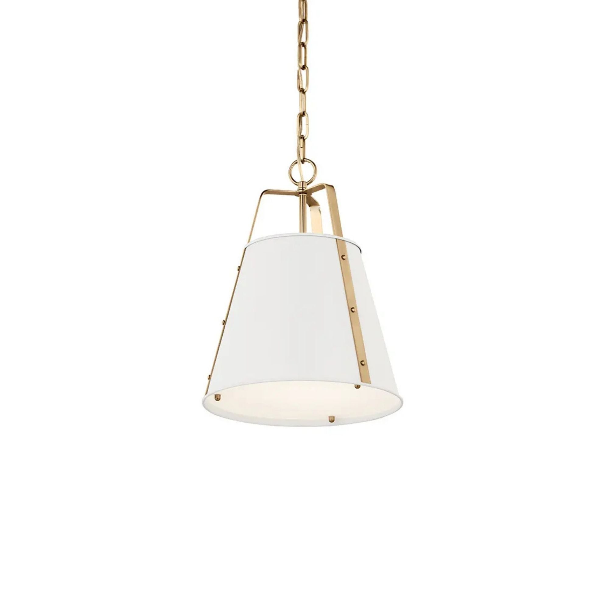 Etcher 13" Pendant, White Finish