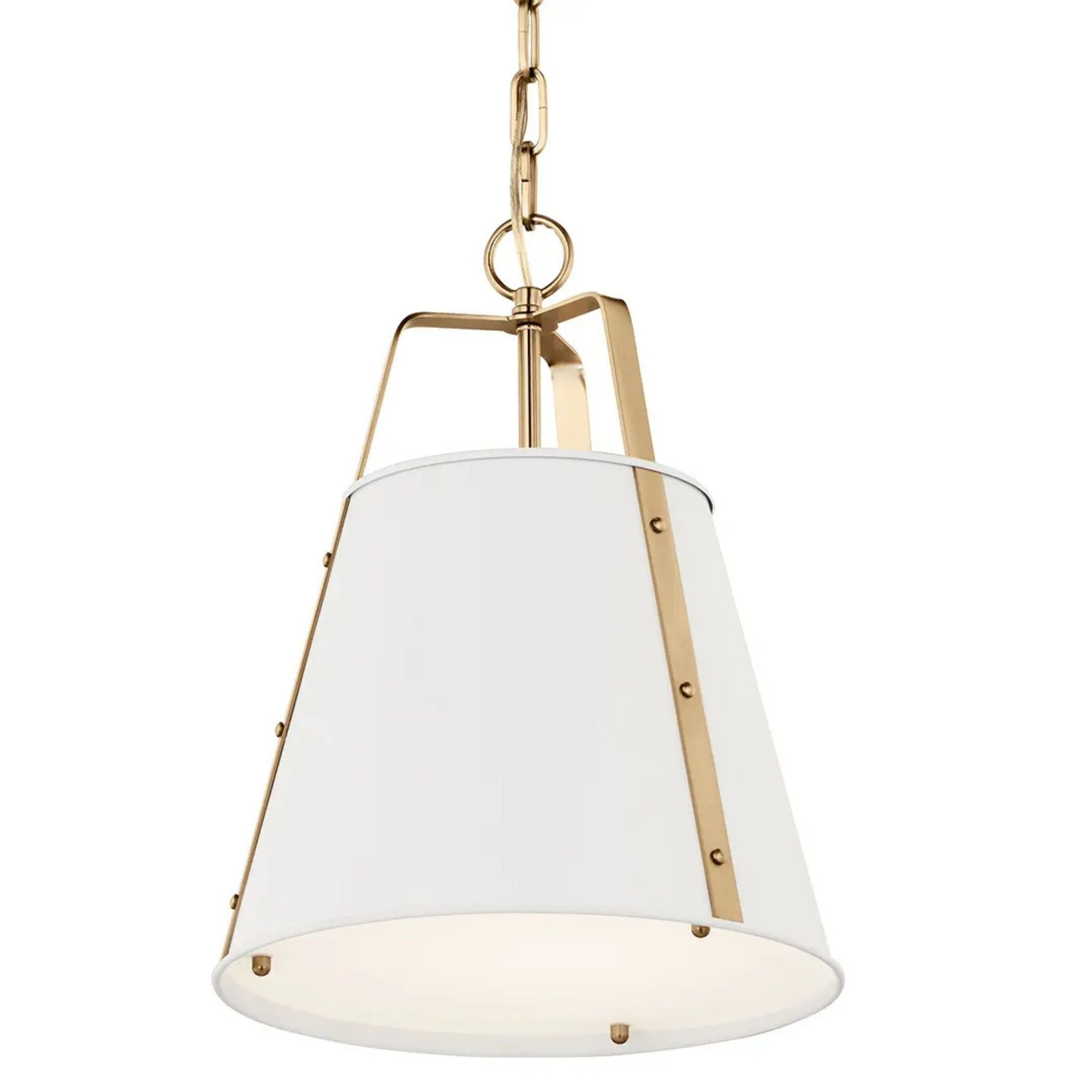 Etcher 13" Pendant, White Finish