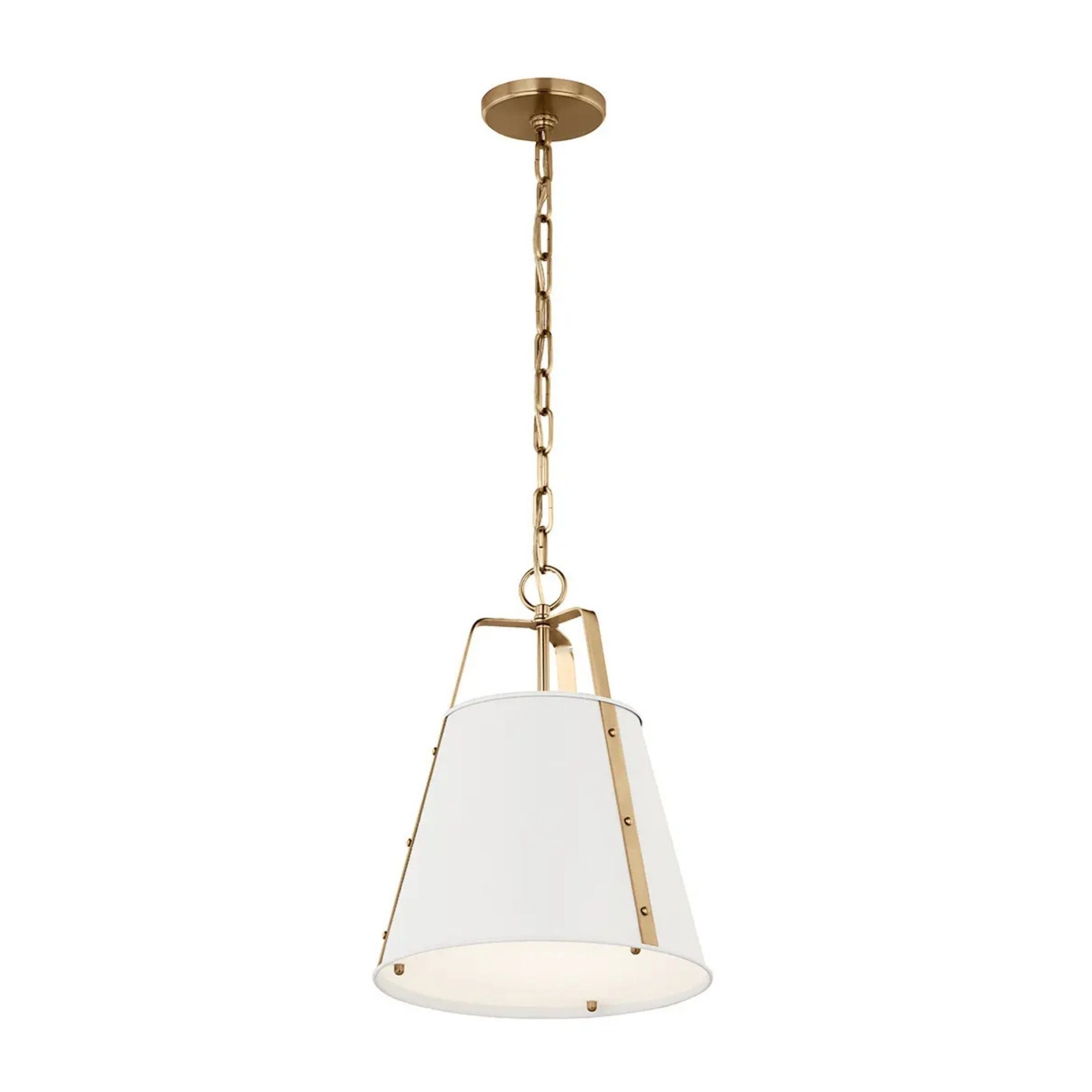 Etcher 13" Pendant, White Finish
