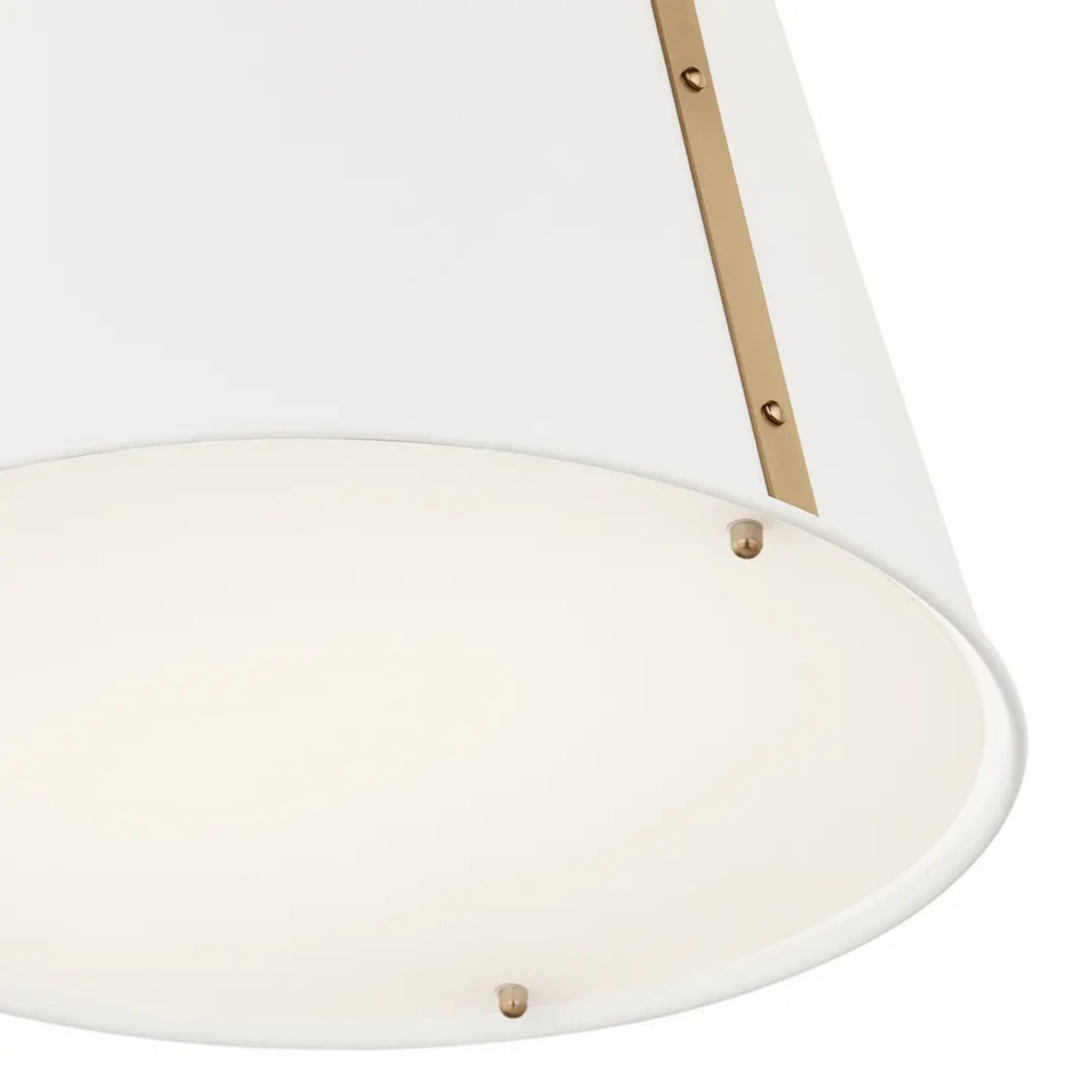 Etcher 13" Pendant, White Finish