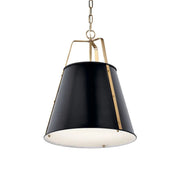Etcher 18" 2-Light Pendant, Black Finish