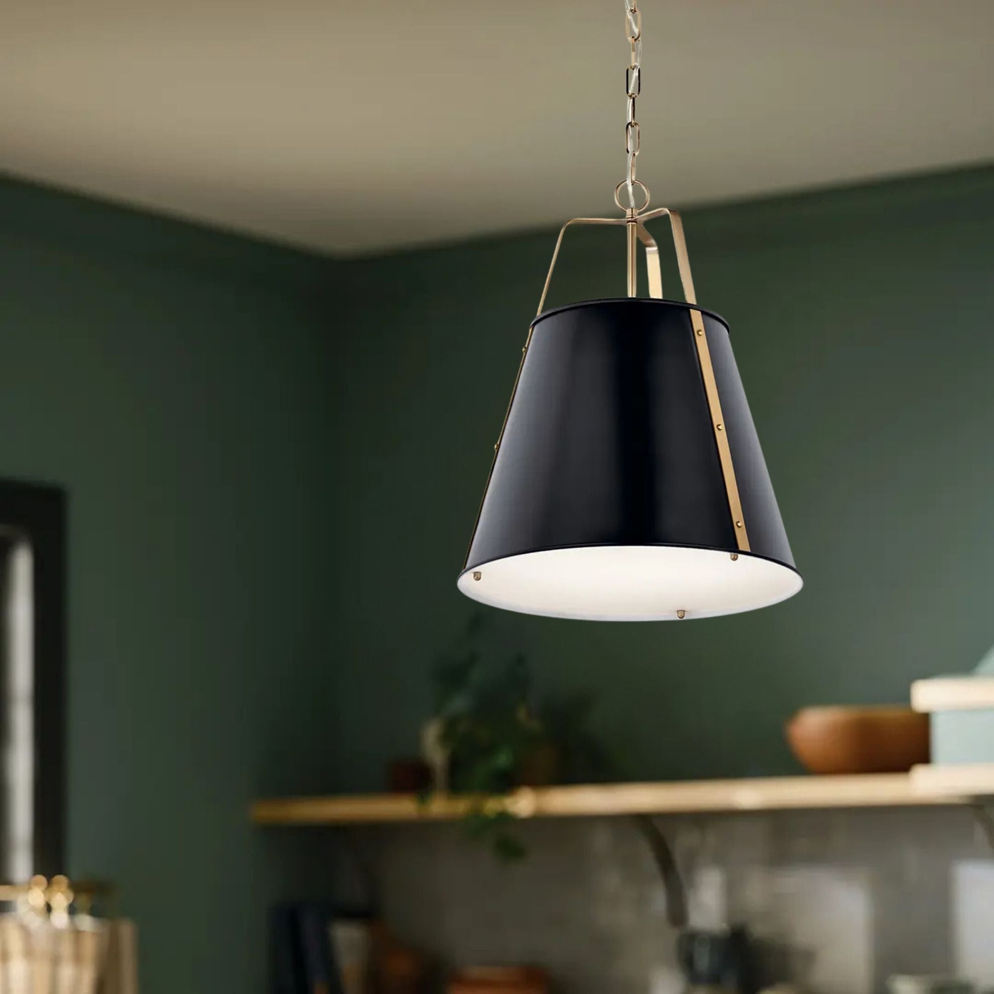 Etcher 18" 2-Light Pendant, Black Finish