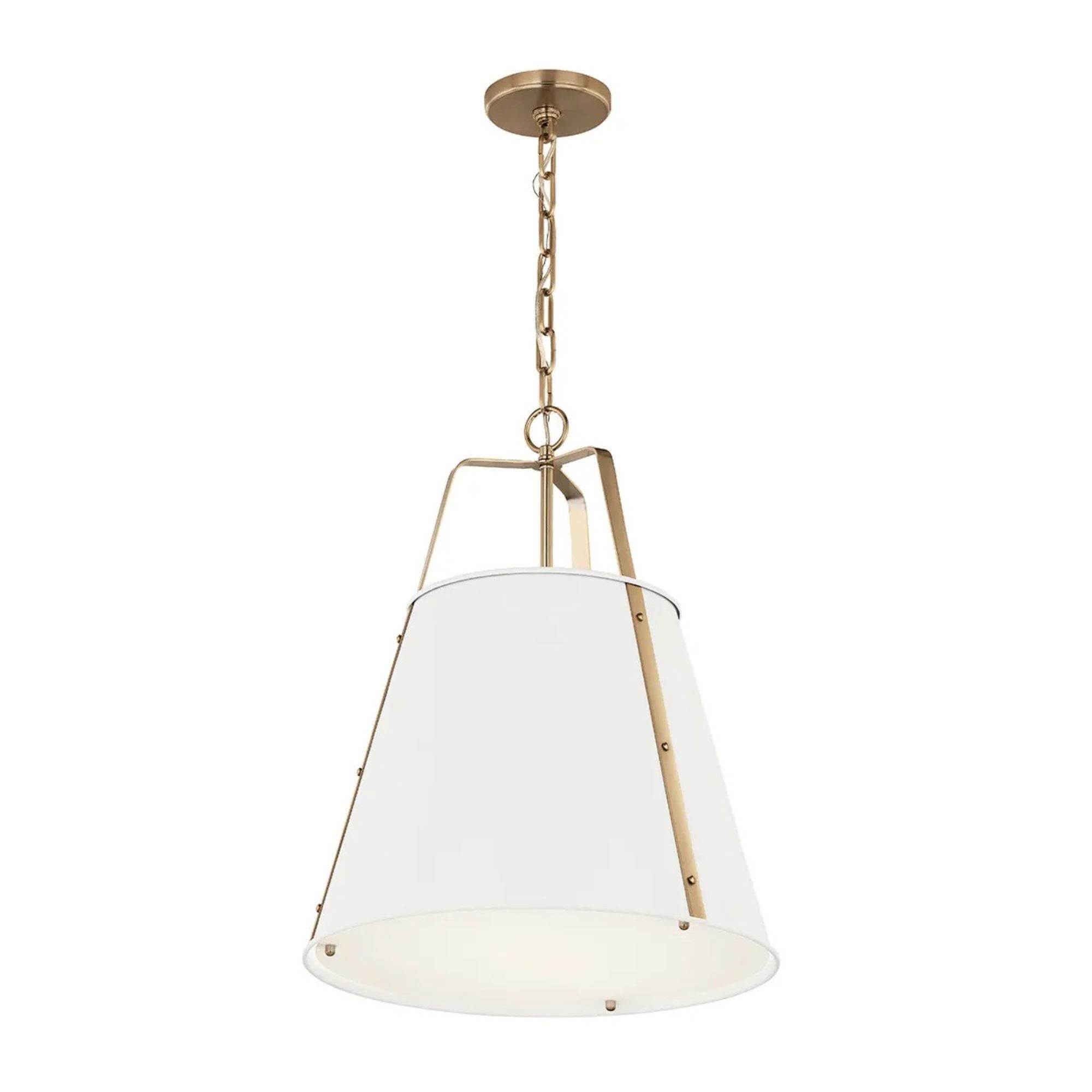 Etcher 18" 2-Light Pendant, White Finish