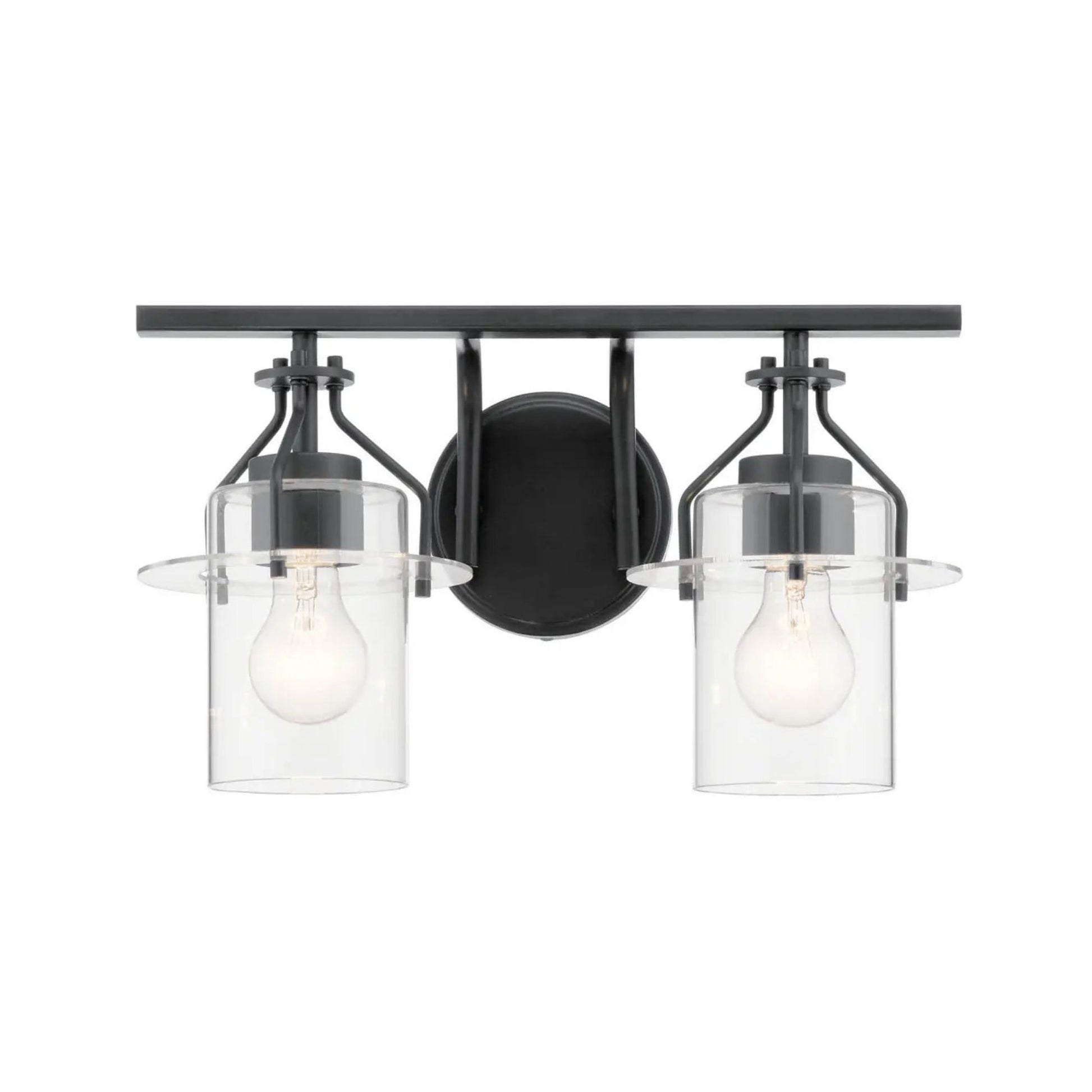 Kichler Lighting - Everett 16" 2-Light Bath Vanity Light, Black Finish | Bees Lighting