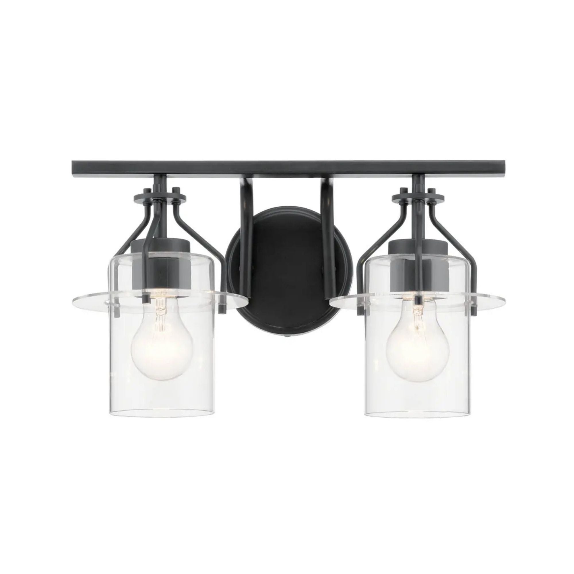 Kichler Lighting - Everett 16" 2-Light Bath Vanity Light, Black Finish | Bees Lighting