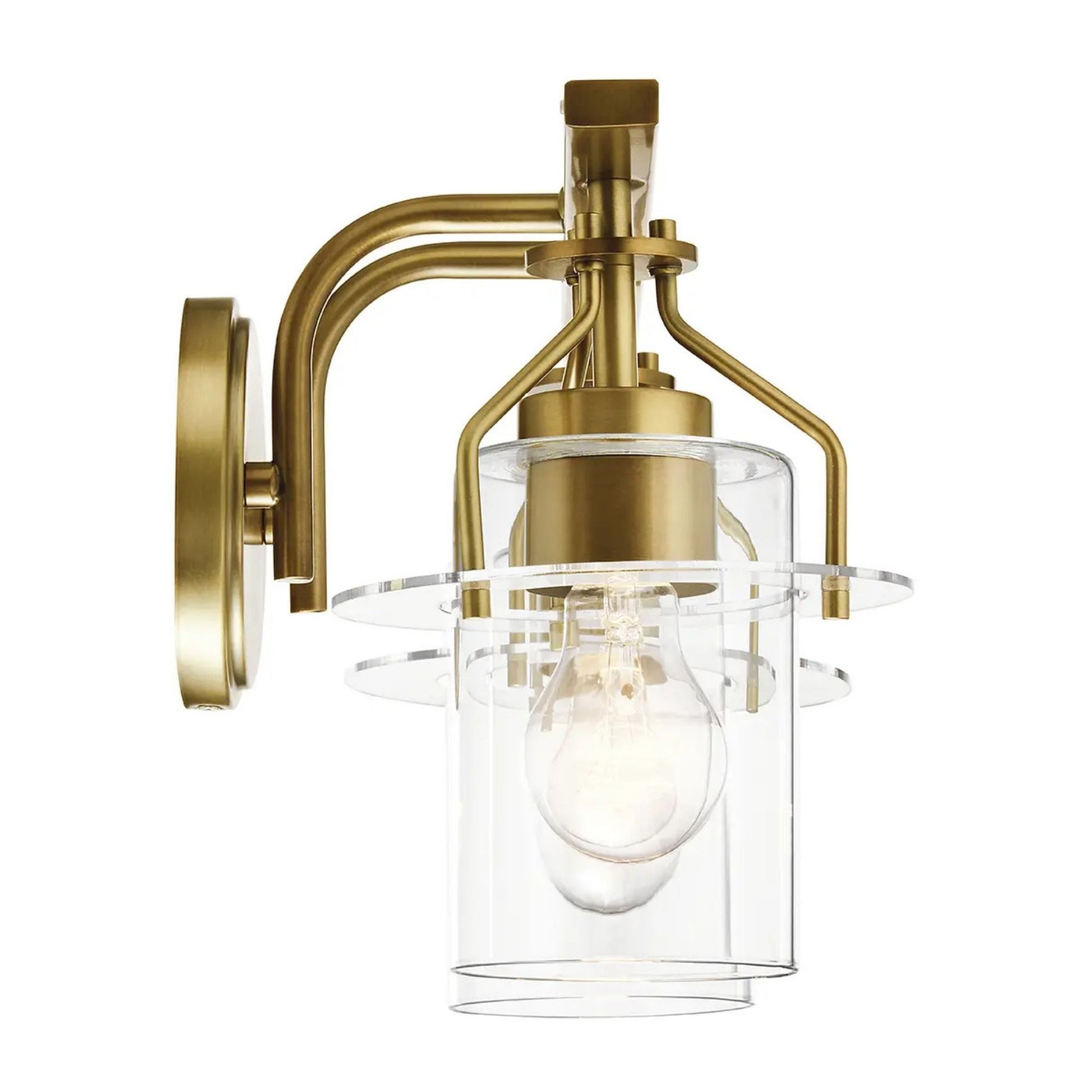 Kichler Lighting - Everett 16" 2-Light Bath Vanity Light, Brushed Brass Finish | Bees Lighting