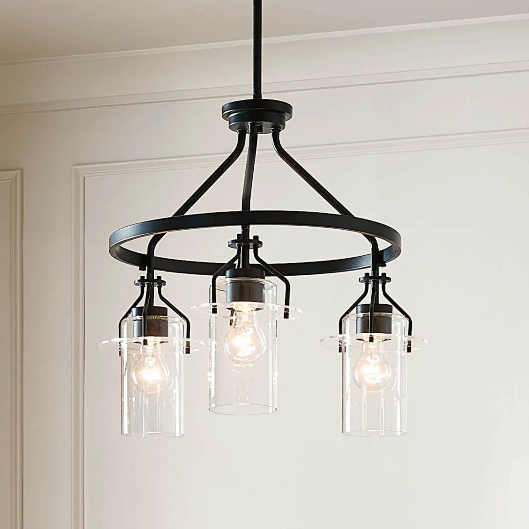 Kichler Lighting - Everett 23" 3-Light Chandelier, Black Finish | Bees Lighting