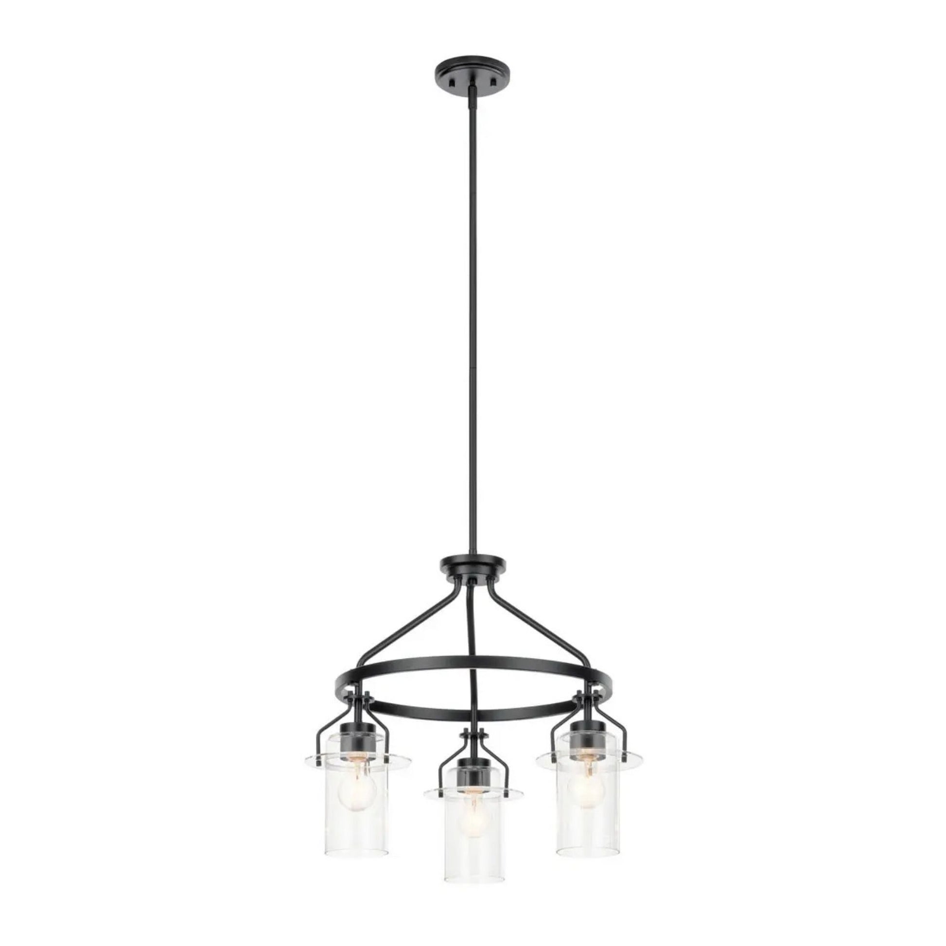Kichler Lighting - Everett 23" 3-Light Chandelier, Black Finish | Bees Lighting