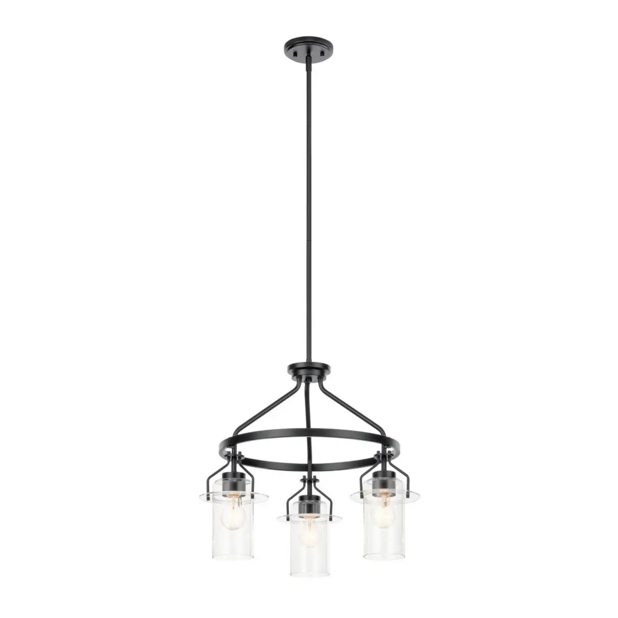 Kichler Lighting - Everett 23" 3-Light Chandelier, Black Finish | Bees Lighting