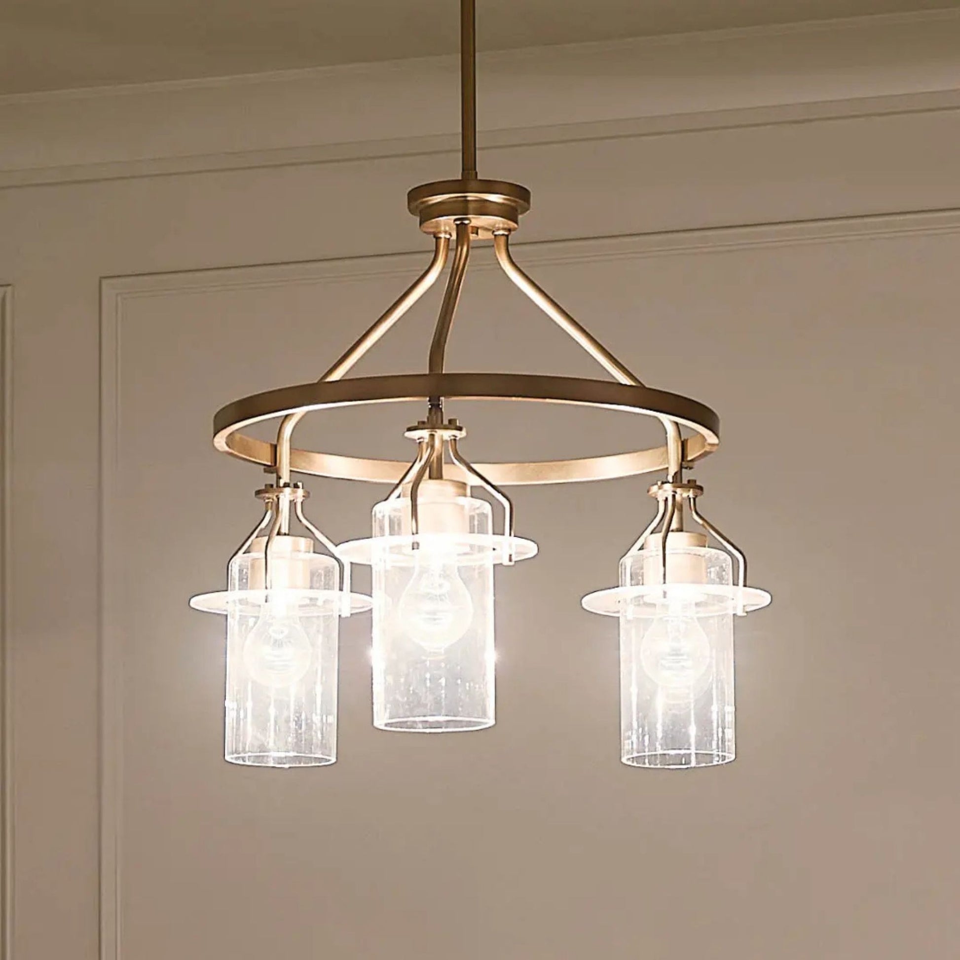Kichler Lighting - Everett 23" 3-Light Chandelier, Brushed Brass Finish | Bees Lighting