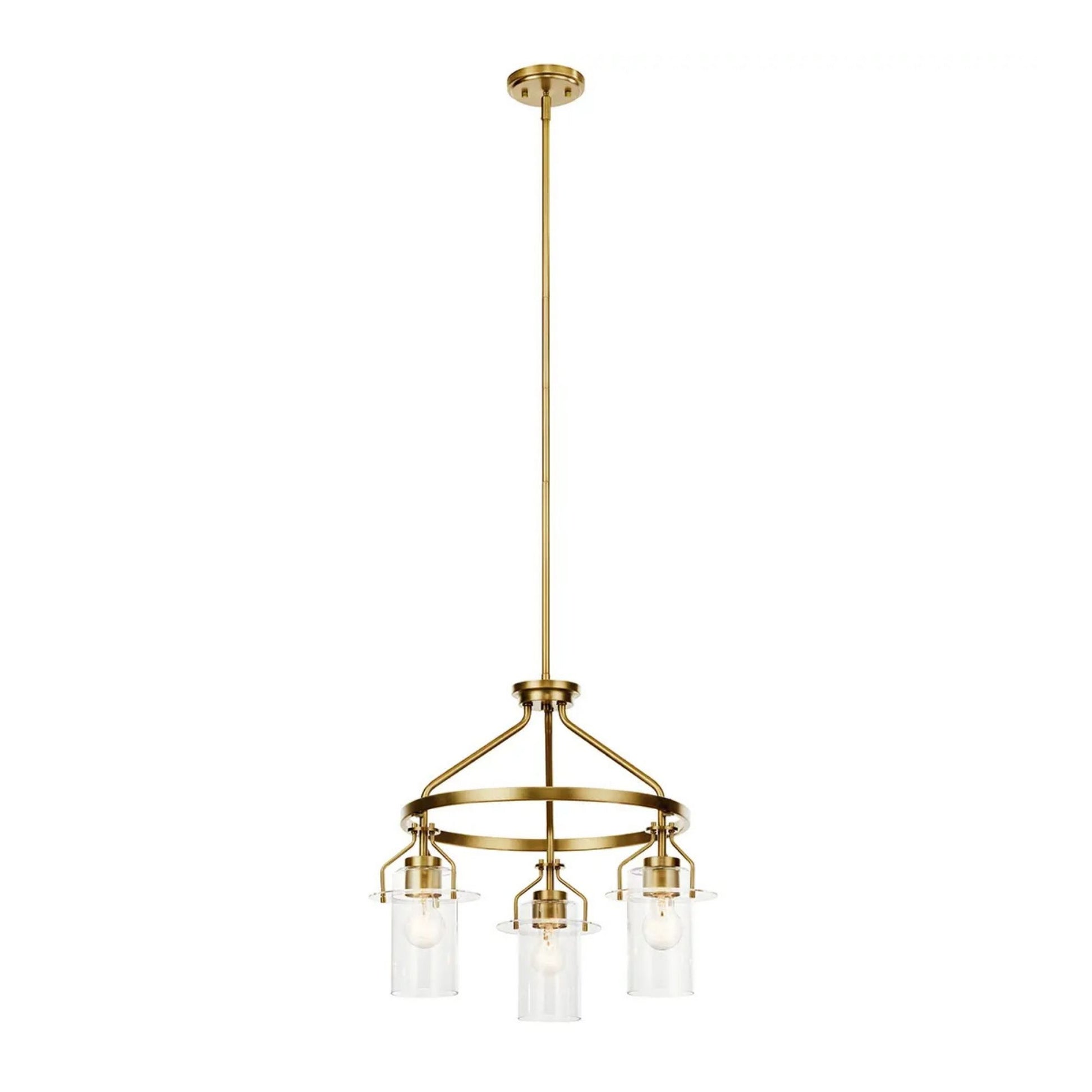 Kichler Lighting - Everett 23" 3-Light Chandelier, Brushed Brass Finish | Bees Lighting