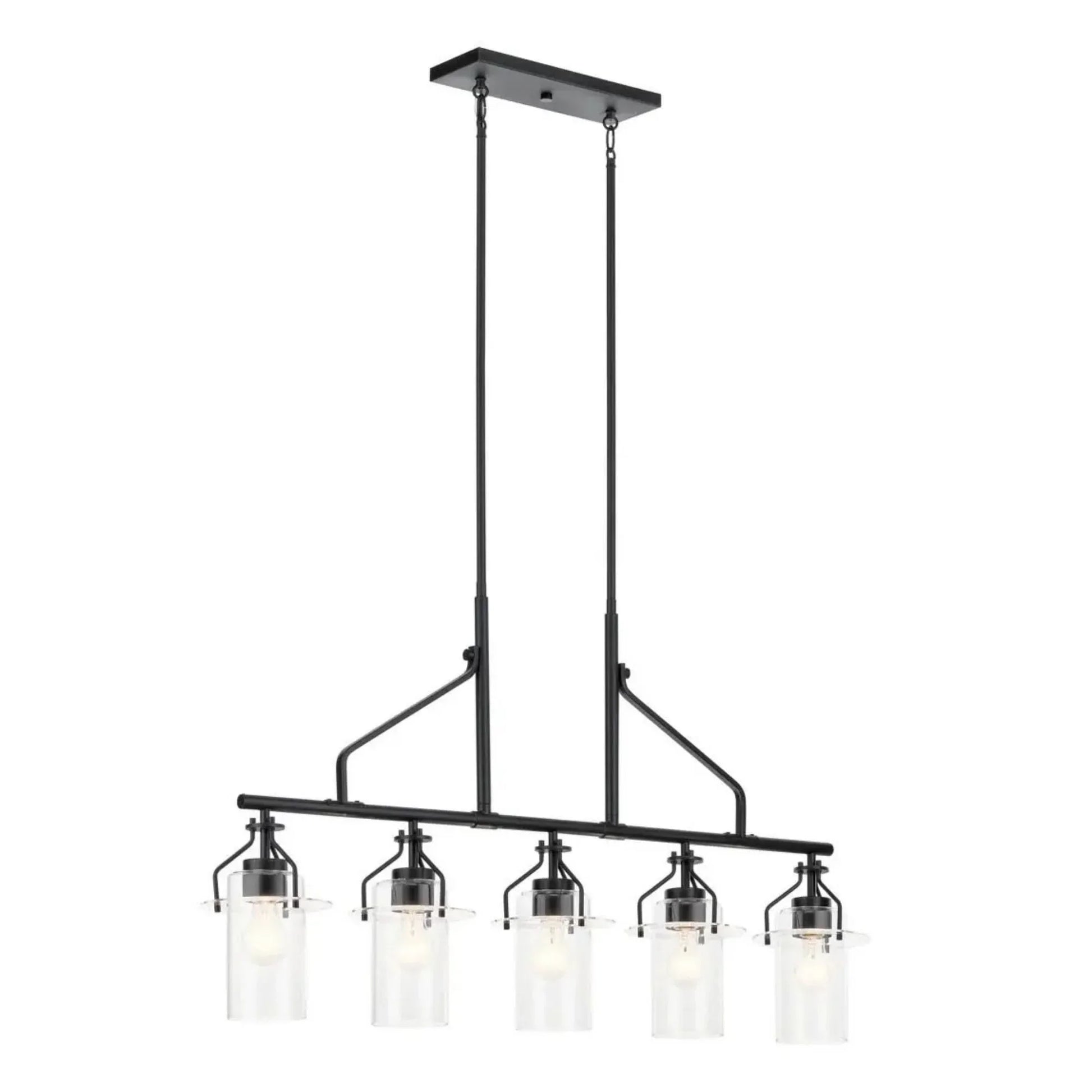 Kichler Lighting - Everett 42" 5-Light Linear Chandelier, Black Finish | Bees Lighting