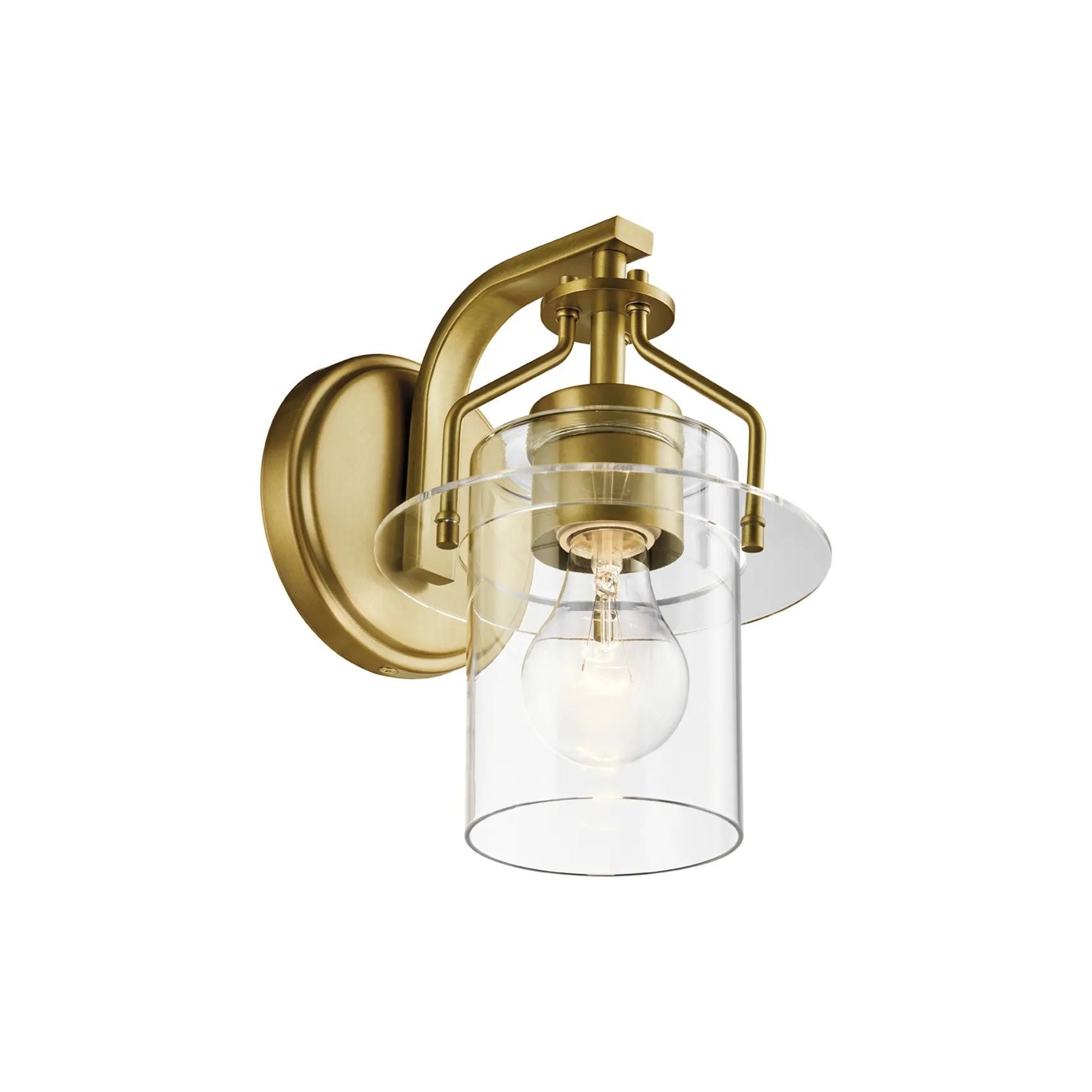 Everett 9" Wall Sconce, Brushed Brass Finish