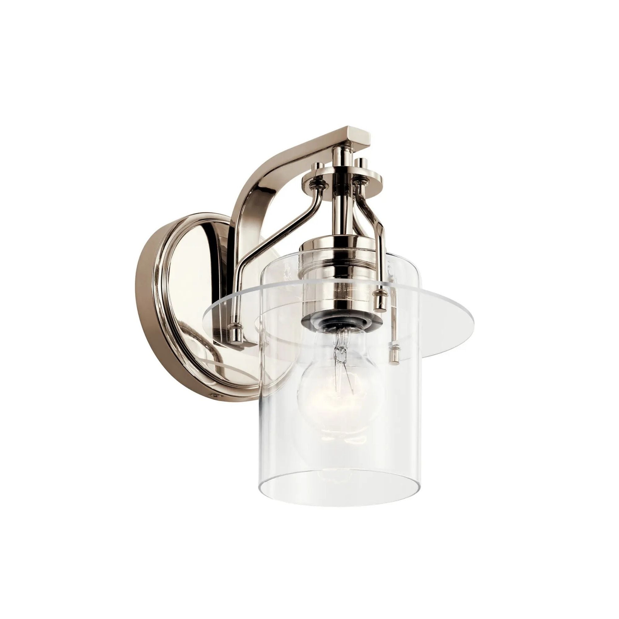 Everett 9" Wall Sconce, Polished Nickel Finish