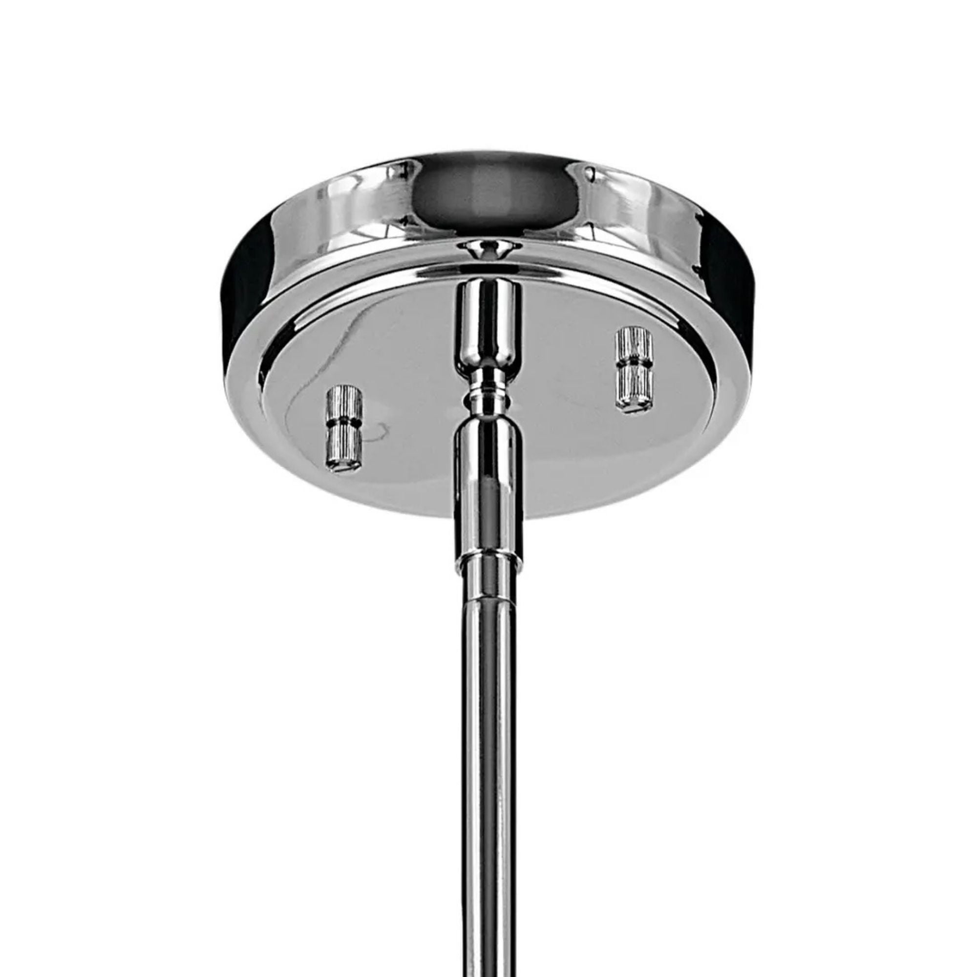 Everly 14" Bell Pendant, Chrome Finish, Clear Seeded Glass