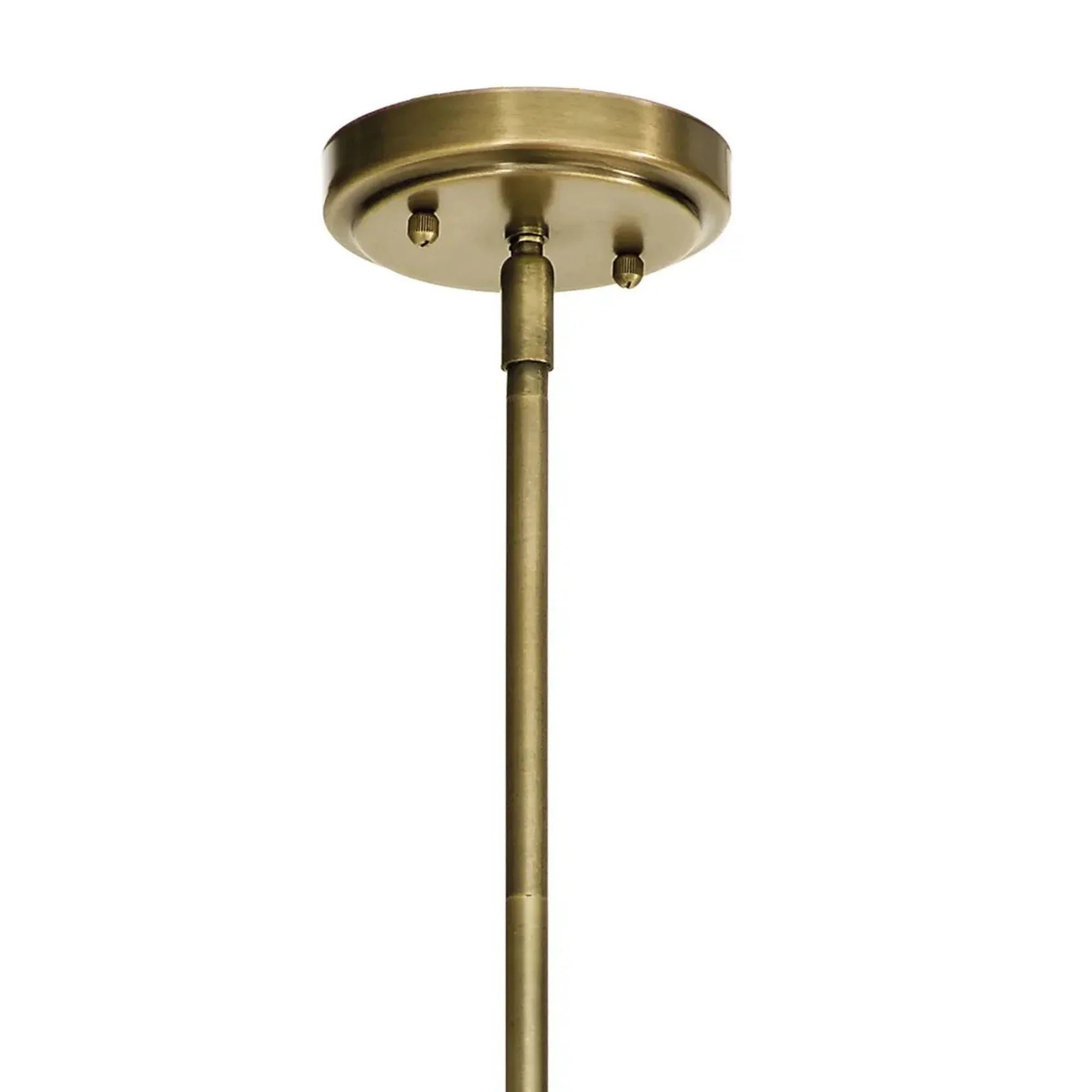 Everly 14" Bell Pendant, Natural Brass Finish, Clear Glass
