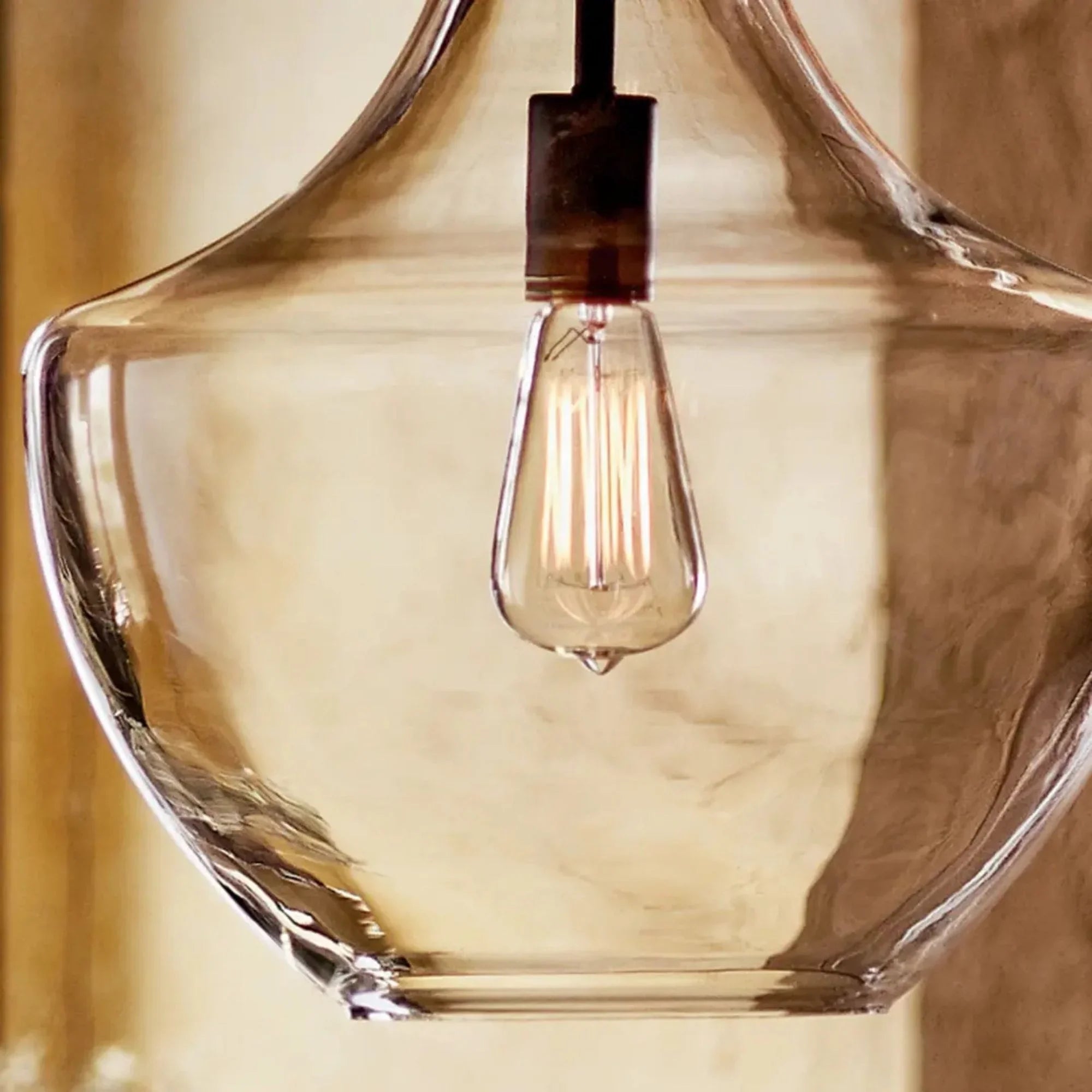 Everly 14" Bell Pendant, Olde Bronze Finish, Clear Glass