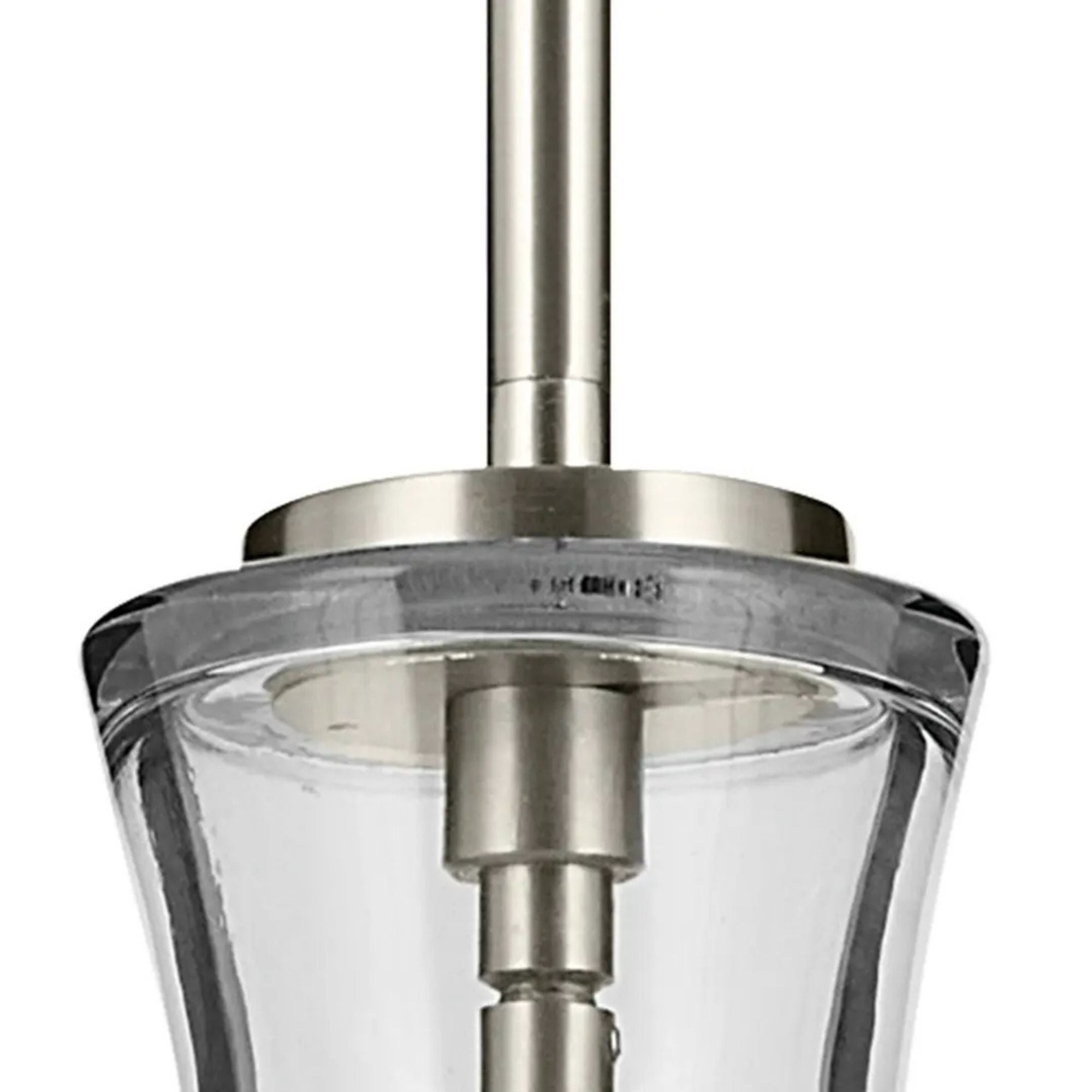 Everly 9" Pendant, Brushed Nickel Finish, Clear Glass