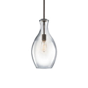 Everly 9" Pendant, Olde Bronze Finish, Clear Glass