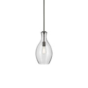 Everly 9" Pendant, Olde Bronze Finish, Clear Seeded Glass