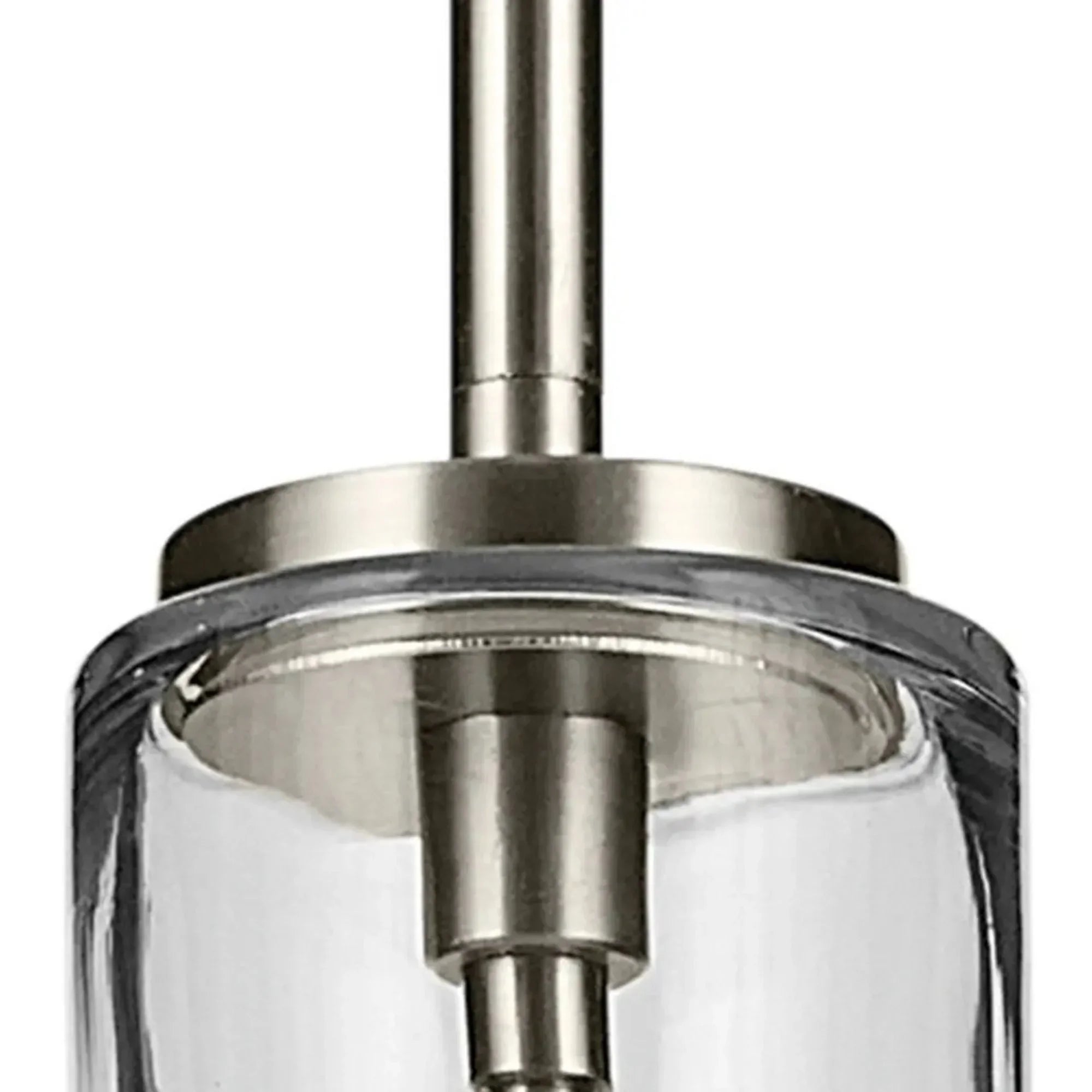 Everly 11" Pendant, Brushed Nickel Finish, Clear Glass