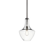 Everly 11" Pendant, Olde Bronze Finish, Clear Glass