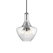 Everly 16" 3-Light Pendant, Olde Bronze Finish, Clear Glass