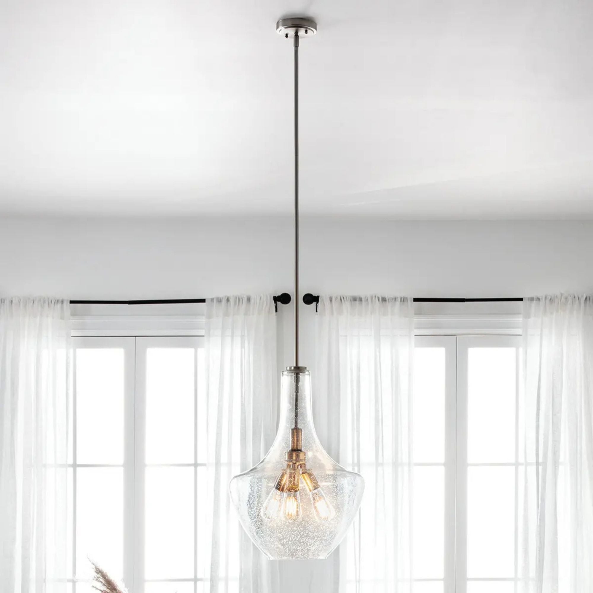 Everly 16" 3-Light Pendant, Olde Bronze Finish, Clear Glass