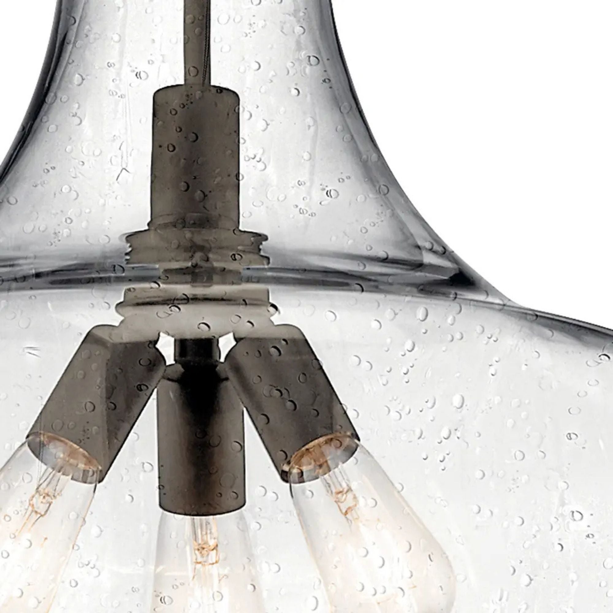 Everly 20" 3-Light Pendant, Olde Bronze Finish, Clear Glass