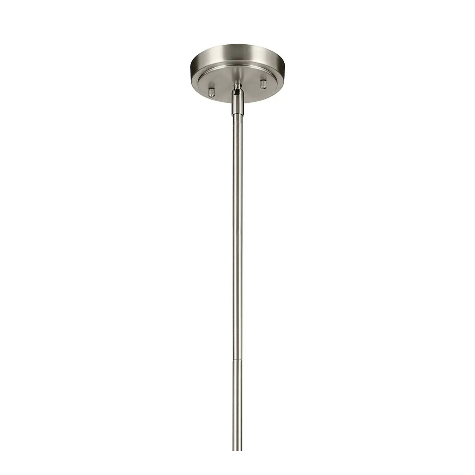 Everly 10" Cone Pendant, Brushed Nickel Finish, Clear Glass