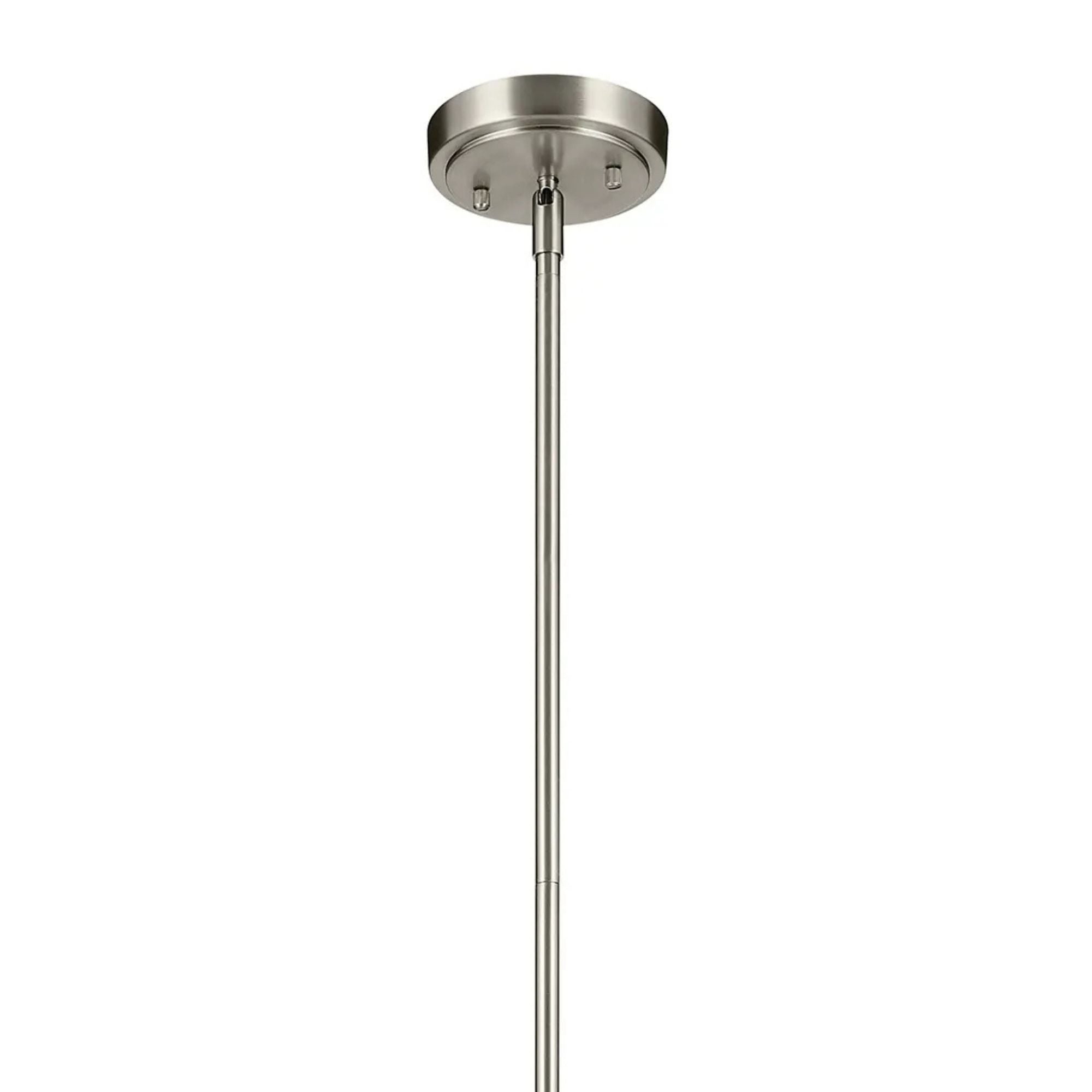 Everly 10" Cone Pendant, Brushed Nickel Finish, Clear Seeded Glass