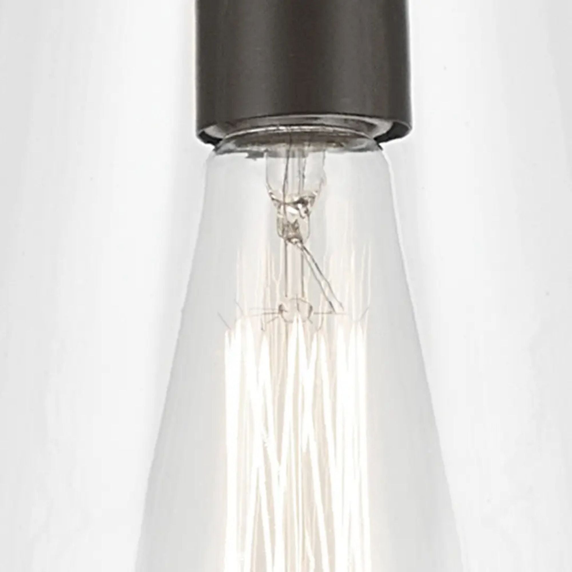 Everly 10" Cone Pendant, Olde Bronze Finish, Clear Glass