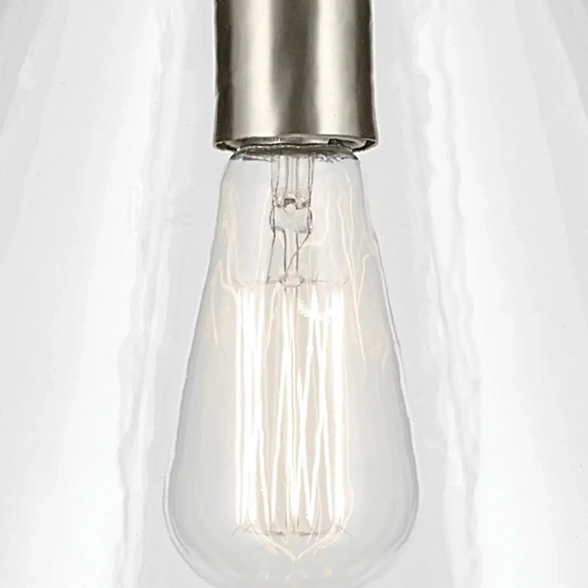 Kichler Lighting - Everly 14" Cone Pendant, Brushed Nickel Finish, Clear Glass | Bees Lighting