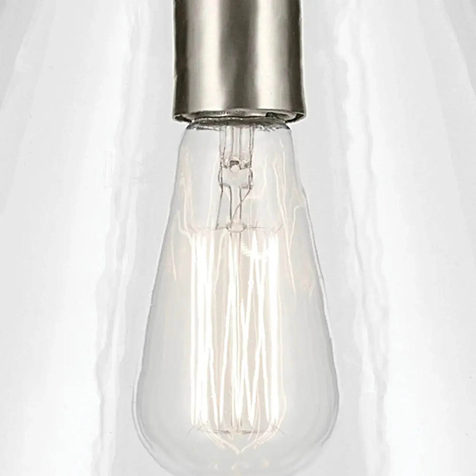 Kichler Lighting - Everly 14" Cone Pendant, Brushed Nickel Finish, Clear Glass | Bees Lighting
