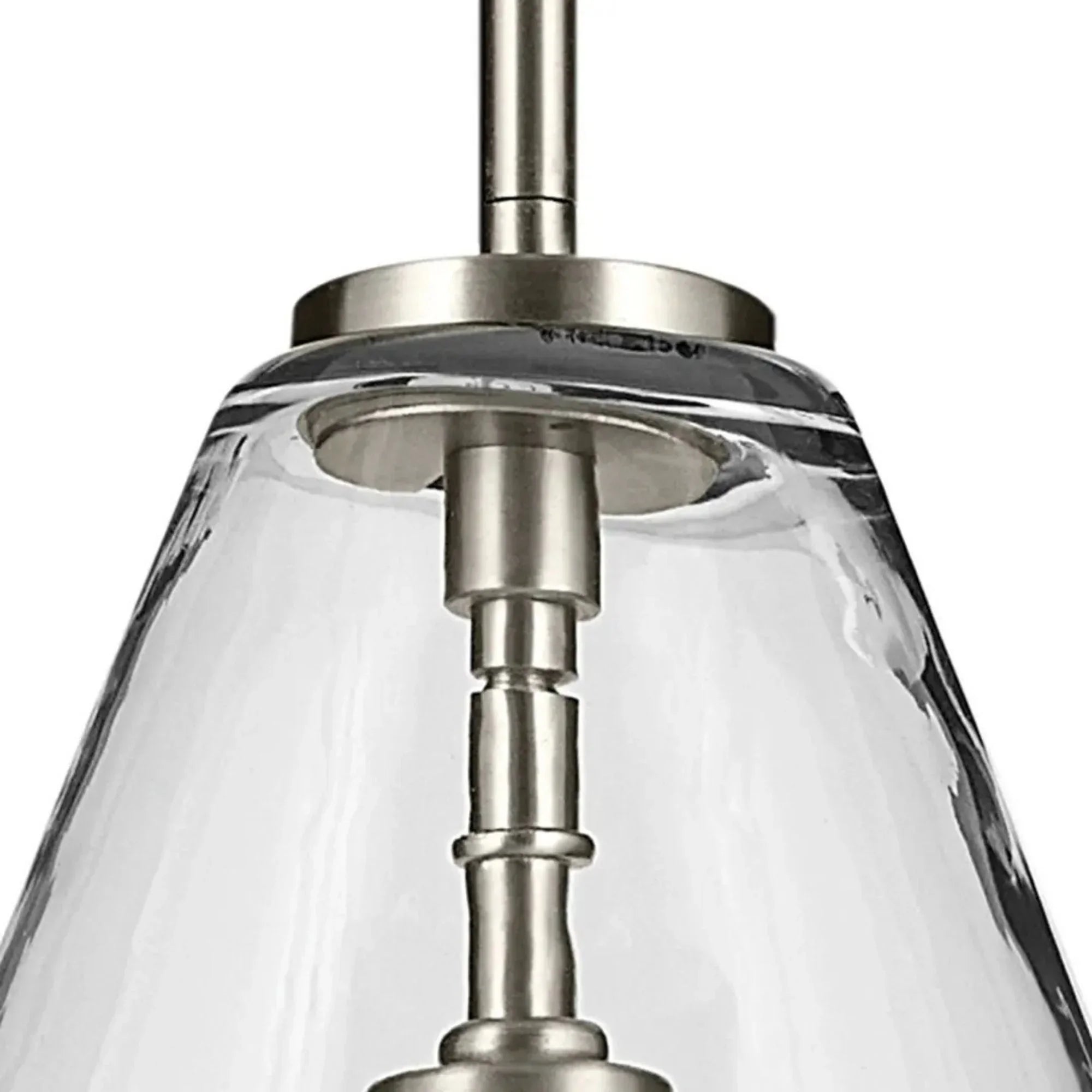 Kichler Lighting - Everly 14" Cone Pendant, Brushed Nickel Finish, Clear Glass | Bees Lighting