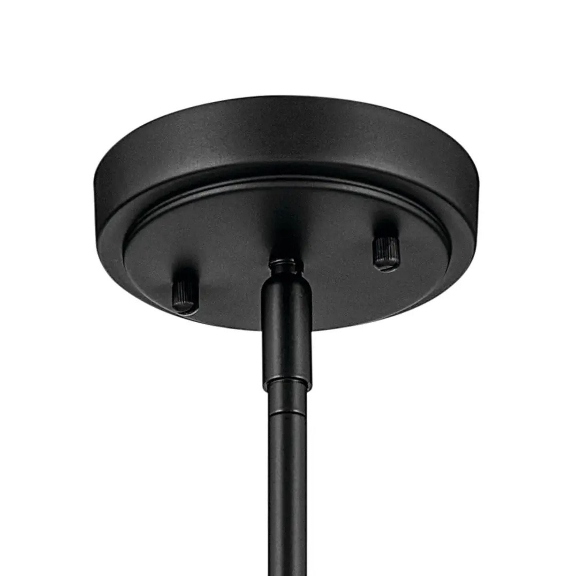 Everly 7" Pendant, Black Finish, Clear Seeded Glass